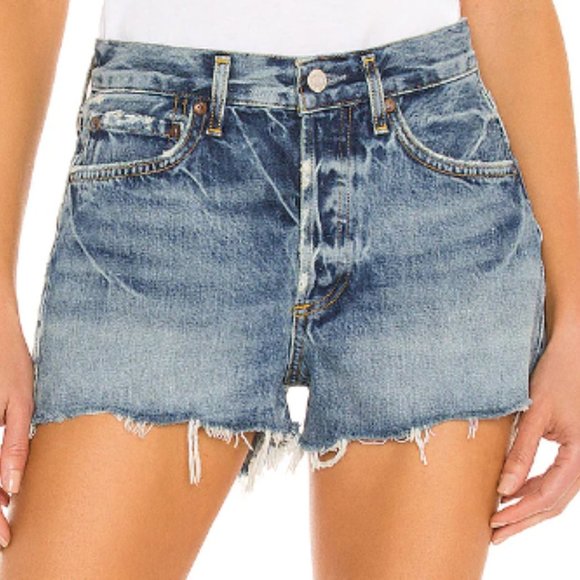 Agolde Parker Denim Shorts - Picture 1 of 5